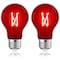 Luxrite A19 LED Edison Red Light Bulbs 4.5W 60W Equivalent Clear Glass E26 Base, 2PK LR21720-2PK - alternate 1